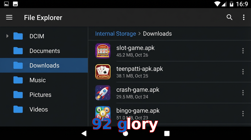 Main screen of 92 Glory gameapk page for PK players
